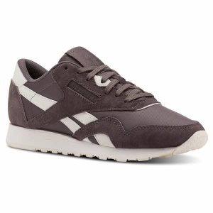 Reebok Classic Nylon Turnschuhe Damen - Braun/Rosa - DE 873-YQV